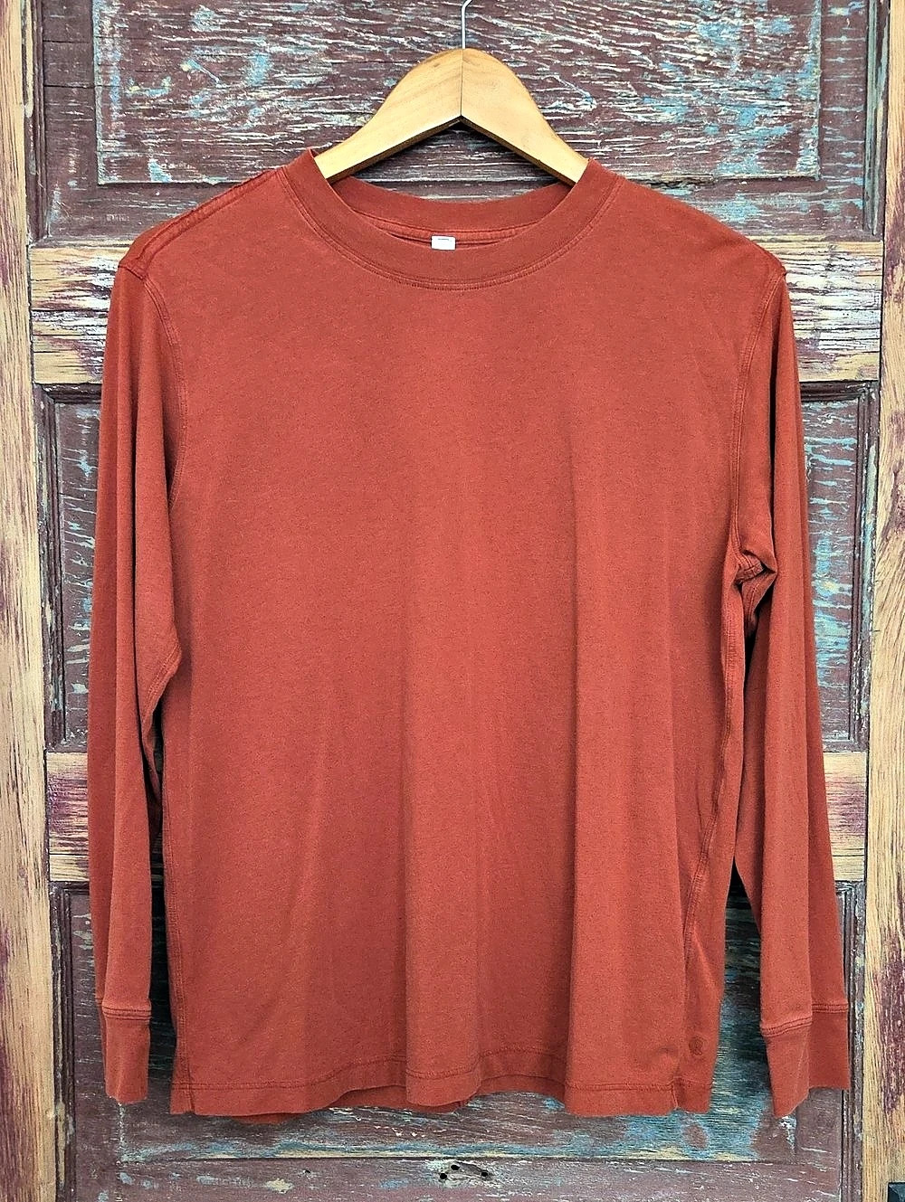 lululemon Long Sleeve Cotton Tee in Burnt Orange